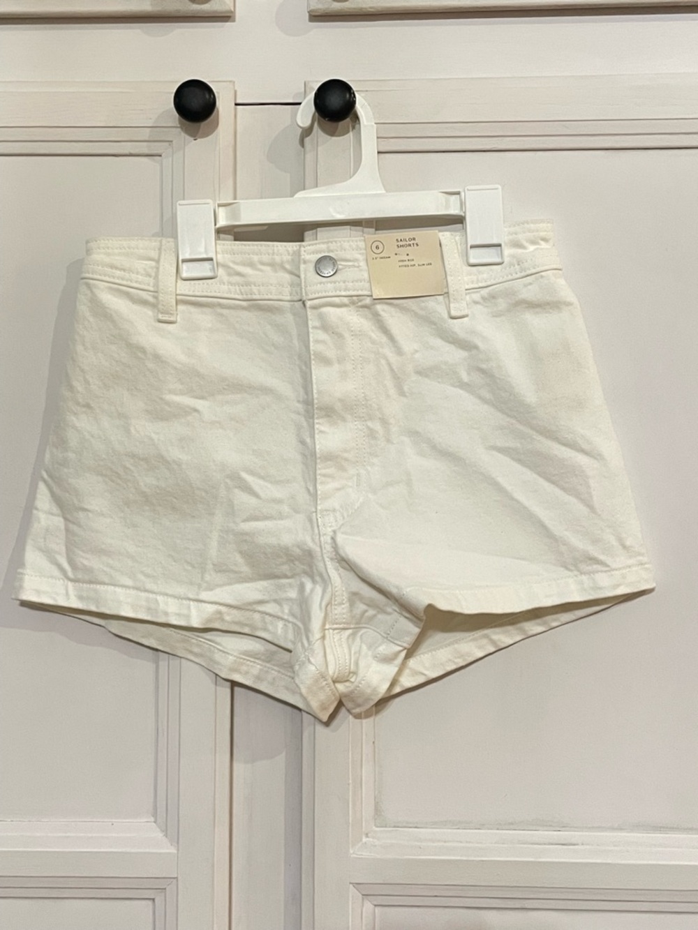 NWT Universal Thread High Waist White Sailor Shorts Size 6 - Picture 2 of 7